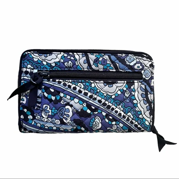 Vera Bradley Iconic RFID Turnlock Wallet in Deep Night Paisley - Picture 2 of 9